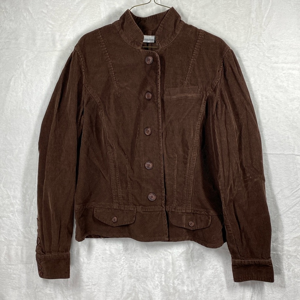 Newport News‎ Corduroy Brown Fitted Jacket Sz 16- see measurements